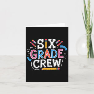 Sixth Grade Team Card