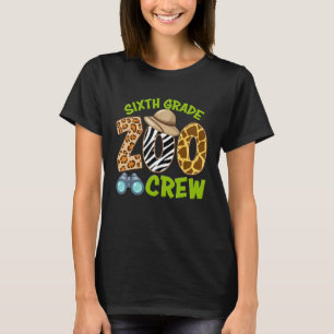 Sixth Grade Zoo Crew Back To School Wild Animal Sa T-Shirt