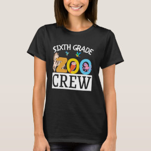 Sixth Grade Zoo Crew Back To School Wild Animal Sa T-Shirt