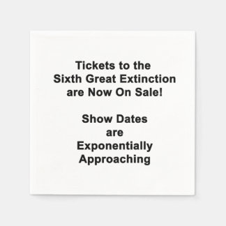 Sixth Great Extinction COCKTAIL NAPKINS