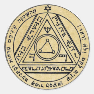 Sixth Pentacle of the Sun Classic Round Sticker