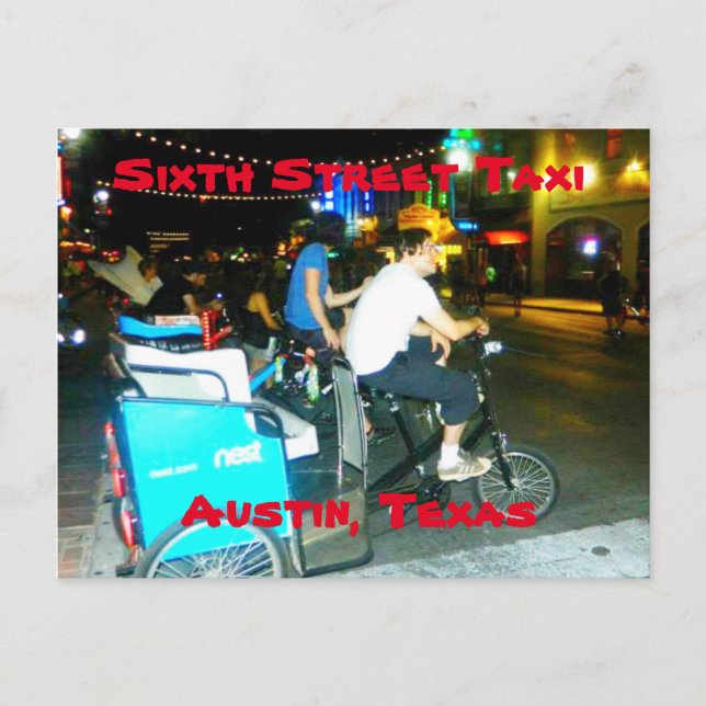 Sixth Street Taxi Post card (Front)