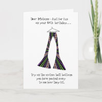 Sixties Bell Bottoms Funny 64th Birthday Greeting