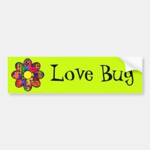Sixties Flower Power Bumper Sticker