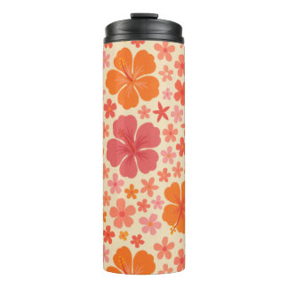 Sixties Hawaiian hibiscus pattern Thermal Tumbler