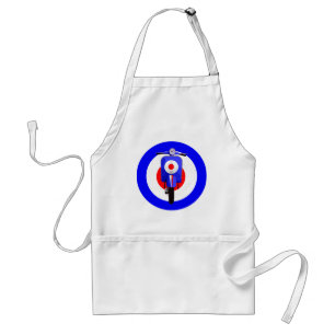 Sixties Look Scooter on Mod Target Standard Apron