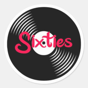 Sixties LP Classic Round Sticker