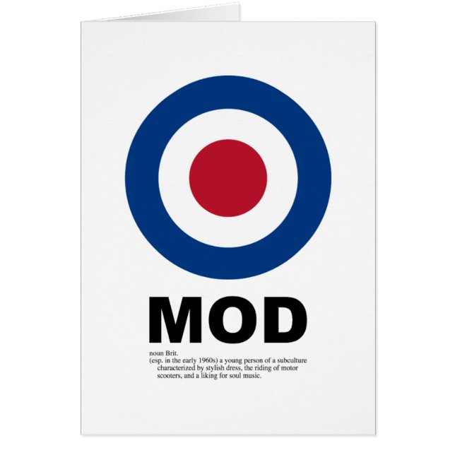 Sixties Mod Target Card (Front)