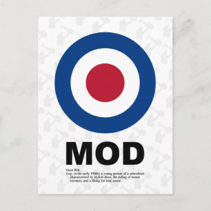 Sixties Mod Target Postcard