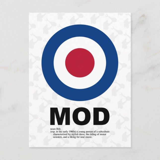 Sixties Mod Target Postcard (Front)
