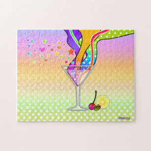 SIXTIES POP ART STYLE MARTINI JIGSAW PUZZLE