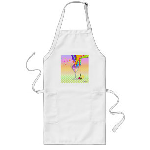 SIXTIES POP ART STYLE MARTINI LONG APRON