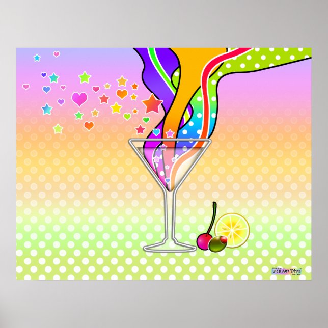 SIXTIES POP ART STYLE MARTINI POSTER (Front)
