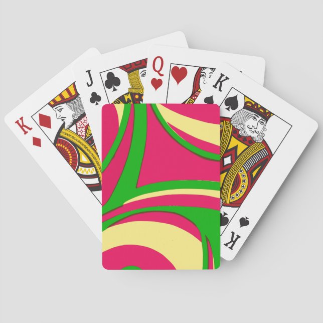 Sixties Style Abstract Design Playing Cards (Back)