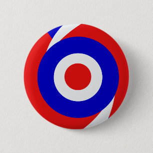 Sixties style mod design 6 cm round badge