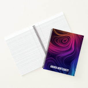 Sixties Vibe Circles & Swirls Cool Pattern Notebook