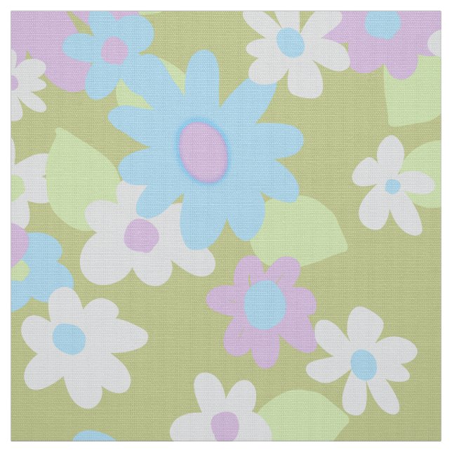 Sixties vintage flowers fabric  (Swatch)