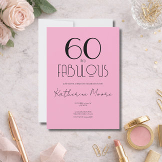 Sixty and Fabulous 60th Birthday Party Invitation