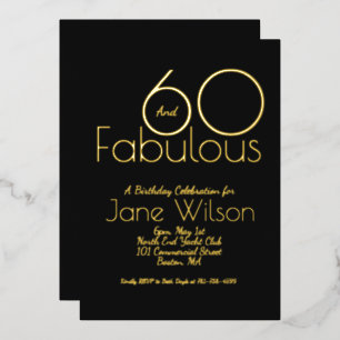  Sixty And Fabulous Birthday Invitation Chic Pink 