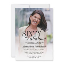 Sixty and Fabulous Stylish Photo 60th Birthday