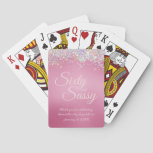 Sixty and Sassy 60th Birthday Party Favour Playing Cards