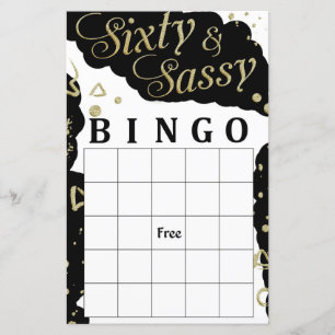Sixty and Sassy bingo game