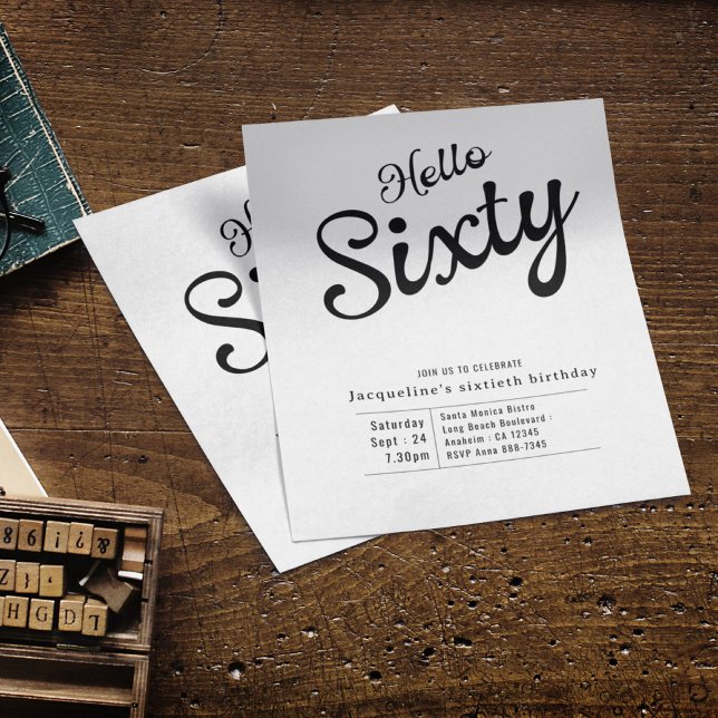 Sixty Black Budget 60th Birthday Invitation Flyer (Creator Uploaded)