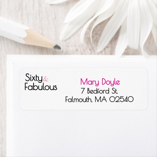  Sixty Fabulous Birthday Chic Pink & Black (Insitu)