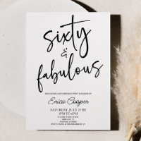 Sixty & Fabulous Minimal 60th Birthday Party