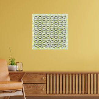 Sixty Four Eight Point Stars Poster