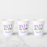 Sixty Hell Yeah Personalised Purple 60th Birthday Paper Cups<br><div class="desc">Make their sixtieth celebration extra fabulous with these vibrant purple "Sixty Hell Yeah!" paper cups. Personalised for that perfect punch of attitude,  they’re ideal for cocktails and celebration sips with style.

Pair it with other products from the collection for a fully coordinated birthday bash.</div>