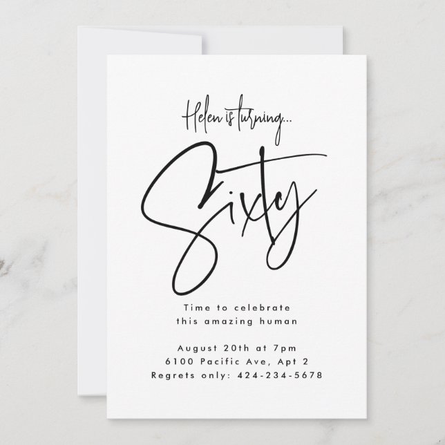 Sixty Invitation (Front)