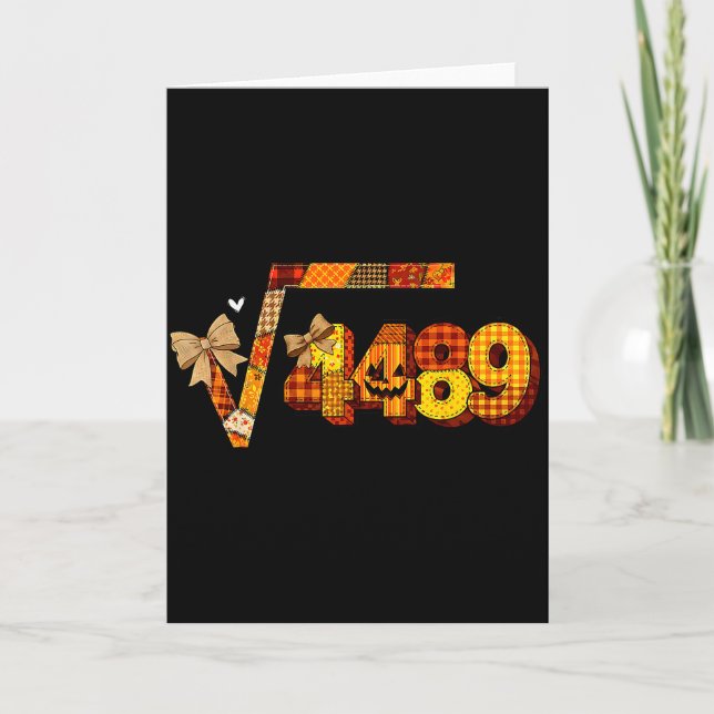 Sixty Seven 67 Meme Square Root 4489 Slang Math Te Card (Front)