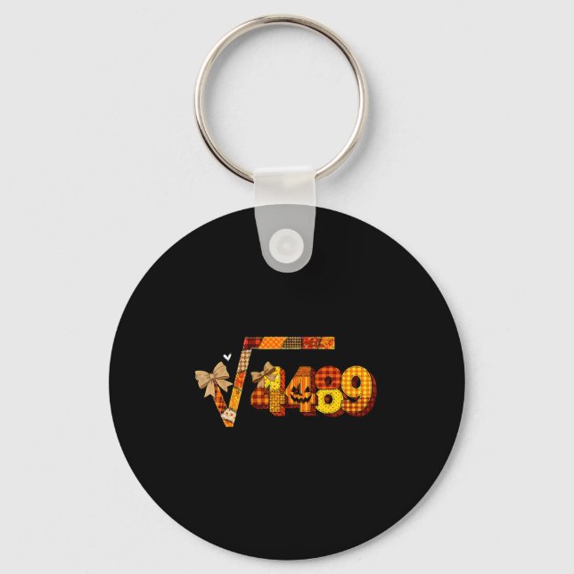 Sixty Seven 67 Meme Square Root 4489 Slang Math Te Key Ring (Front)