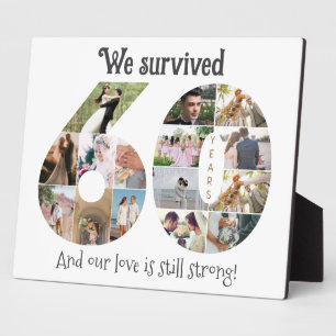 Sixty Year Wedding Anniversary Photo  Plaque