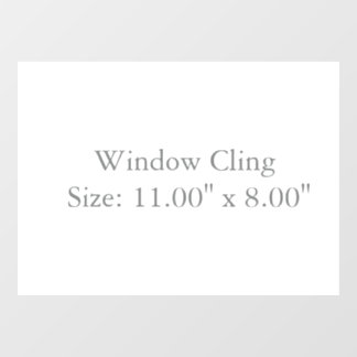 Size: 11.00" x 8.00", Style: Opaque Window Cling