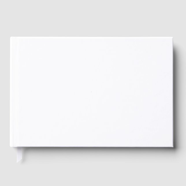 Size: 9" x 6", NullValue, Paper: Blank White 70 lb Guest Book (Front)