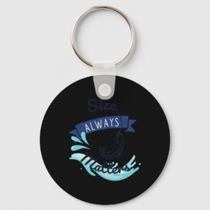 Size Always S Fishing Gear. Sticker Key Ring