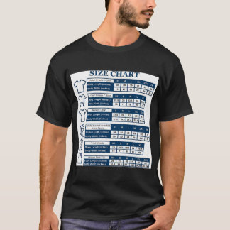 size chart adult t-shirt