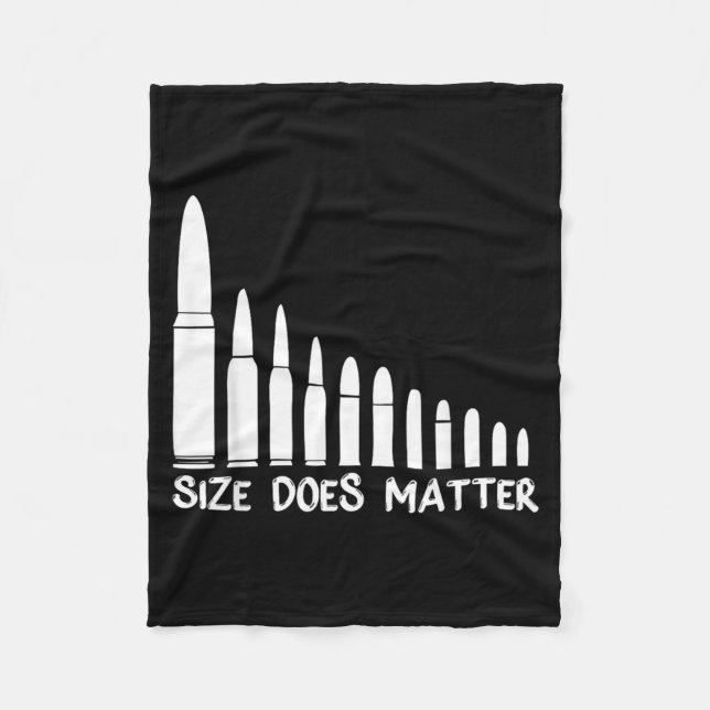 Size Does Funny Bullet Size Fleece Blanket (Front)