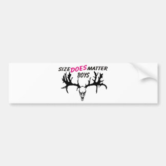 size does matter bumper sticker