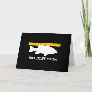 "Size Does Matter" - Funny bass fishing Card