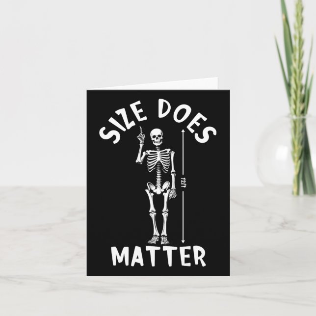Size Does Problem Halloween 12 Foot Skeleton Funny Card (Front)