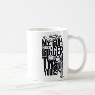 Size Doesn't A Playful Gun Comparison Sticker Coffee Mug