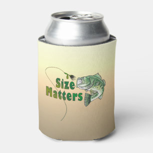 Size Matters Bass Funny Fishing Can Cooler