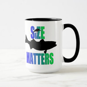 Size Matters Funny Fishing Mug Large