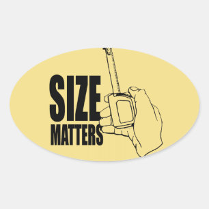 SIZE MATTERS OVAL STICKER