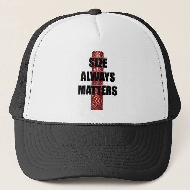 Size Matters (Poker) Trucker Hat (Front)