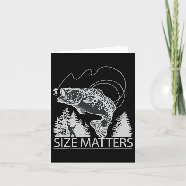 Size Problems Funny Trout Fishing Shirts For Fishe Card (Front)