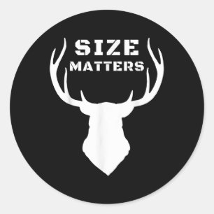 Size S Funny Deer Hunting Classic Round Sticker